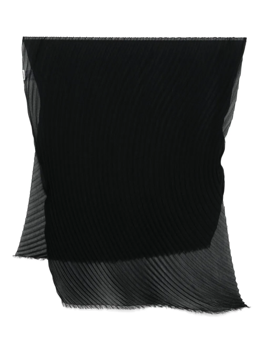 Issey Miyake Washi Pleats Scarf In Black