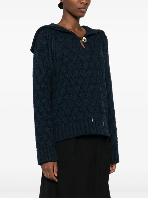 Lanvin sailor-collar Sweater | Blue | FARFETCH