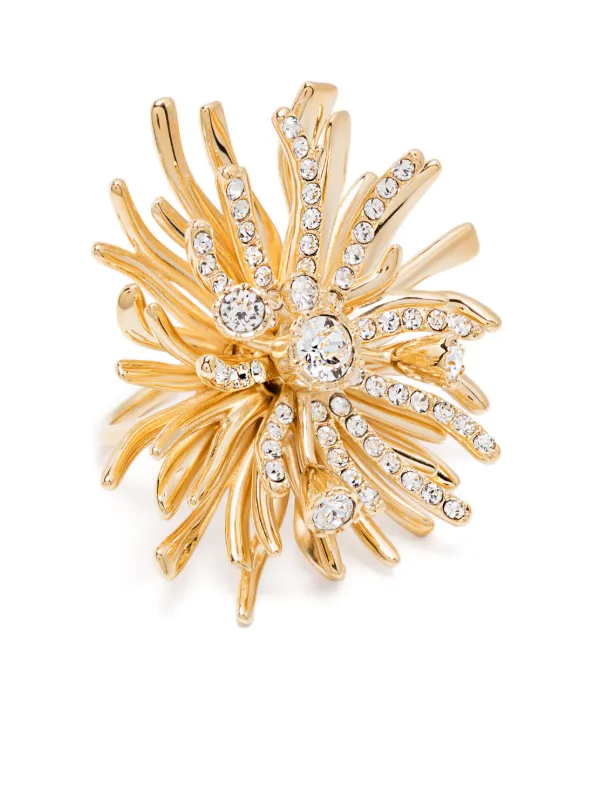 Lanvin Flower-detailed Ring in Gold