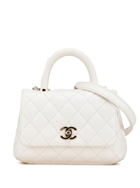 CHANEL Pre-Owned 2021-2024 Extra Mini Caviar Coco Top Handle Bag satchel