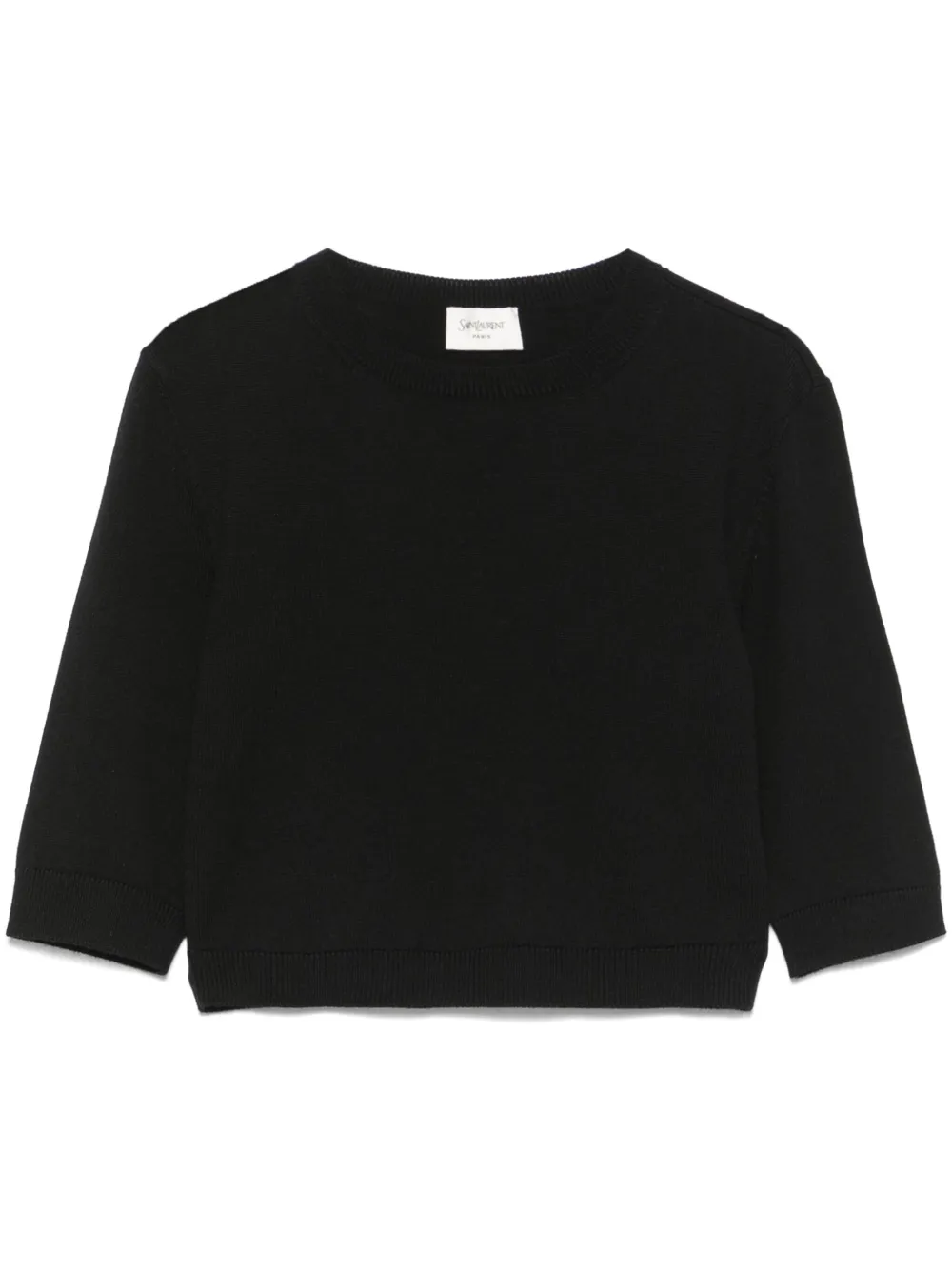 Saint Laurent wool cropped top | Black | Image 1