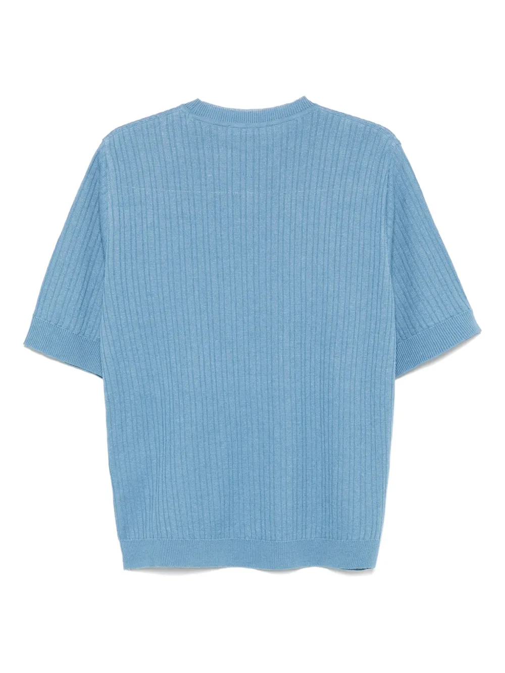 Lardini ribbed-knit T-shirt - Blauw