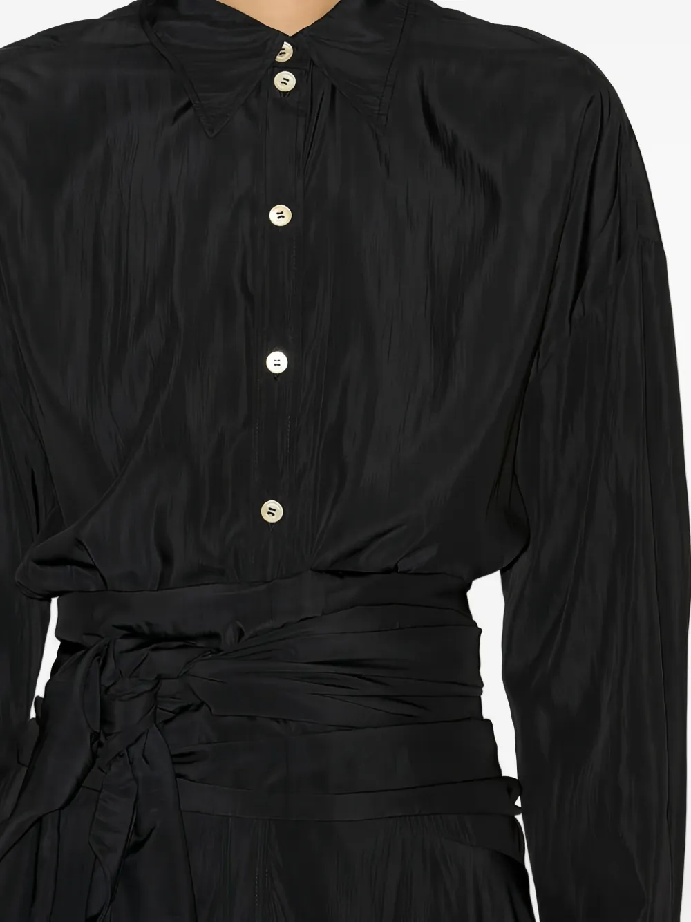 Isabel Marant Samantha Wraparound Shirt Dress In Burgundy