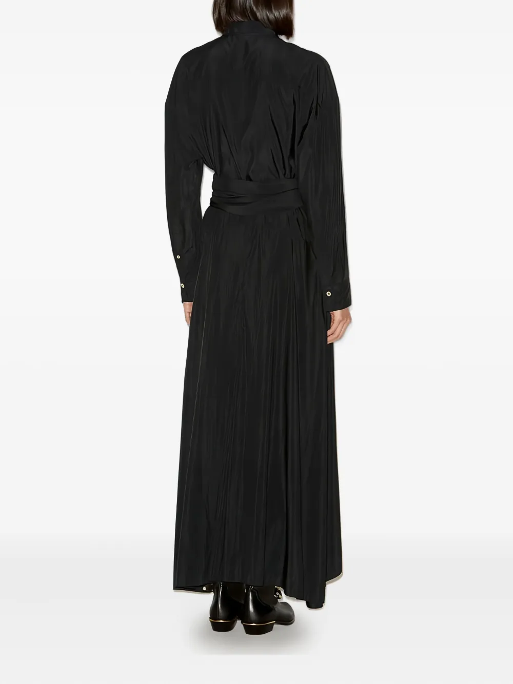 Isabel Marant Samantha Wraparound Shirt Dress In Burgundy