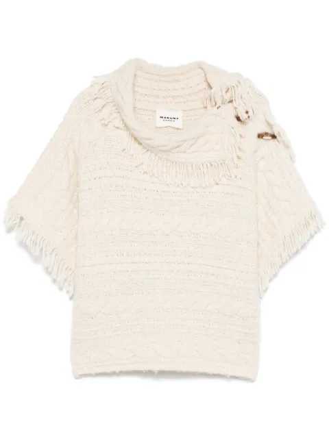 MARANT ÉTOILE Blanche poncho