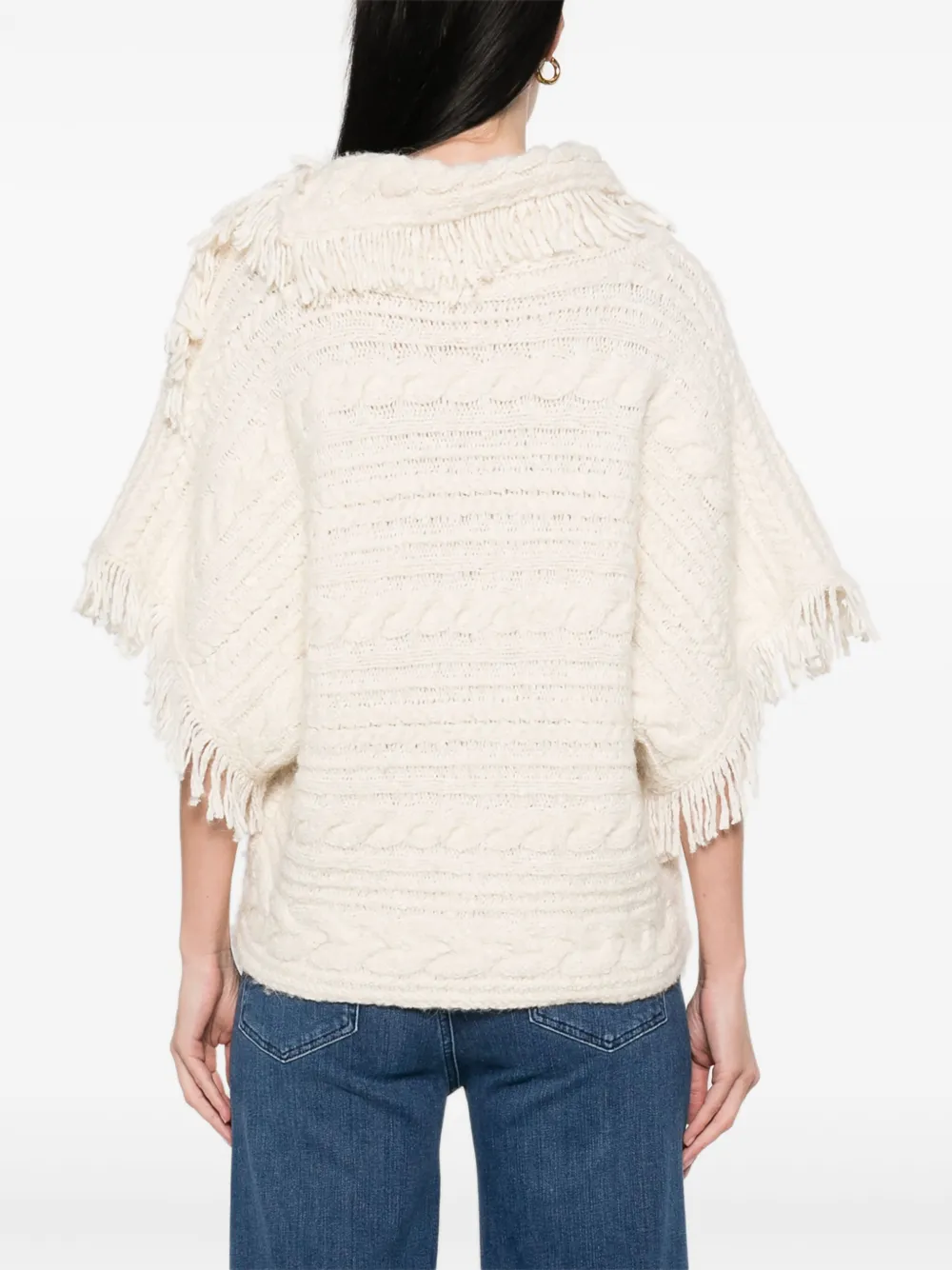 MARANT ÉTOILE Blanche poncho Beige