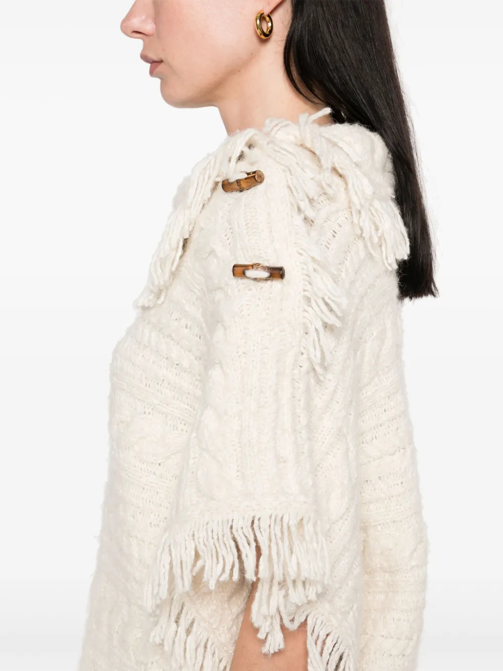 MARANT ÉTOILE Blanche poncho Beige