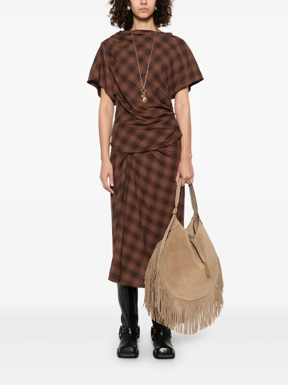 MARANT ÉTOILE Nicole midi-rok - Bruin