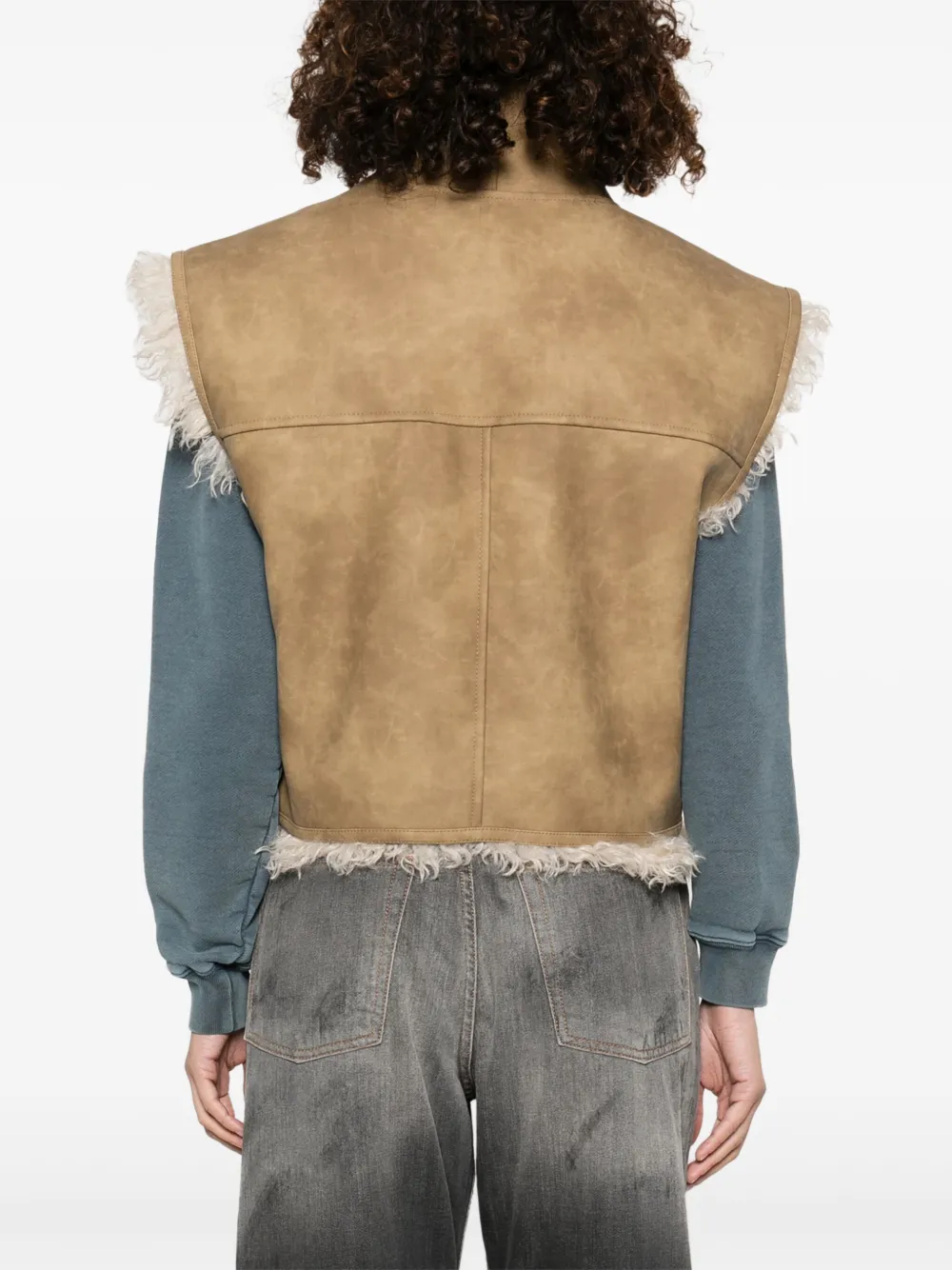 Isabel Marant Étoile Isabel Marant Etoile Shearling Vest In Suede Marant Étoile In Brown