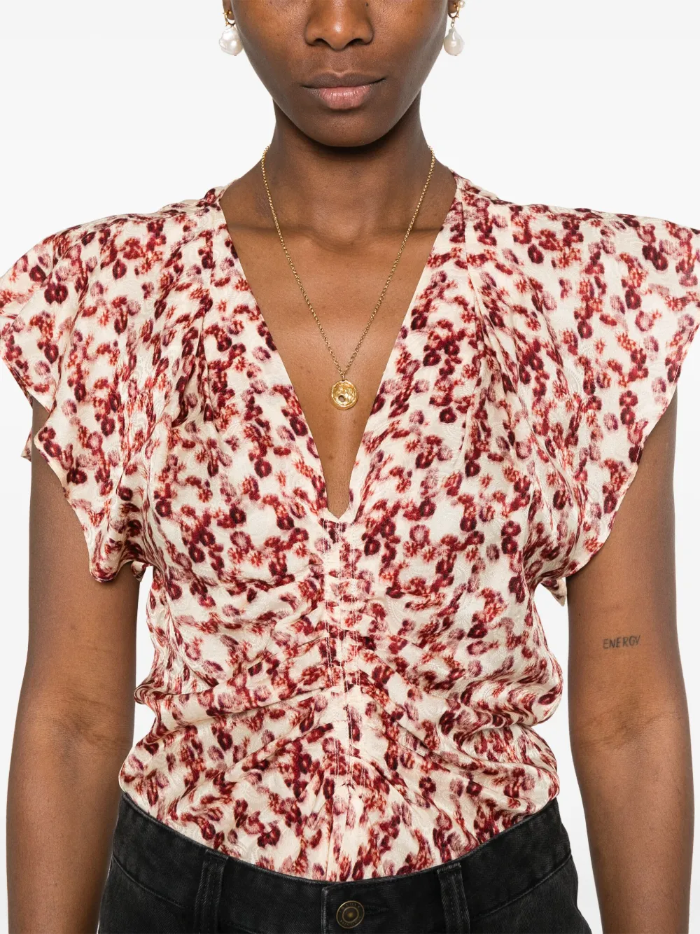 ISABEL MARANT Lonea blouse Beige
