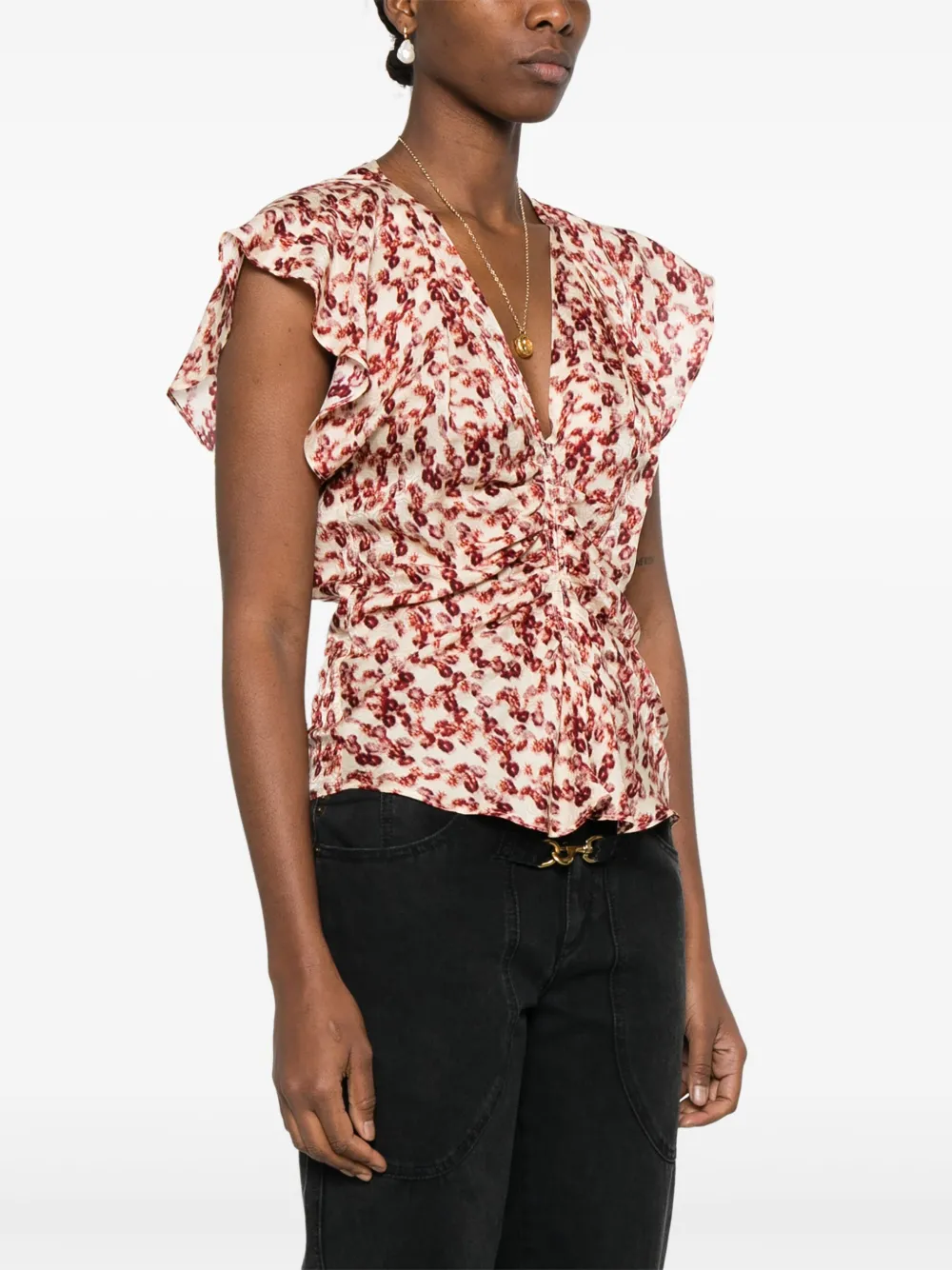 ISABEL MARANT Lonea blouse Beige