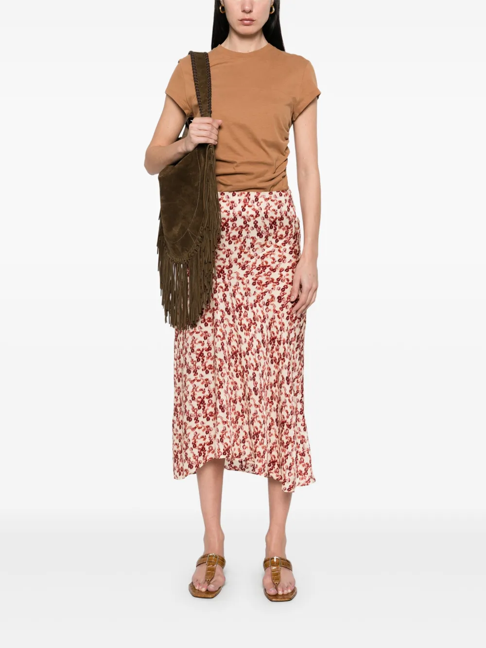 ISABEL MARANT Lisanne midi-rok Beige