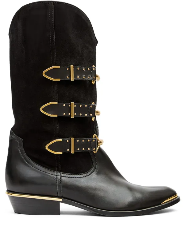 Isabel Marant Mexia Buckle-fastening Boots in Black