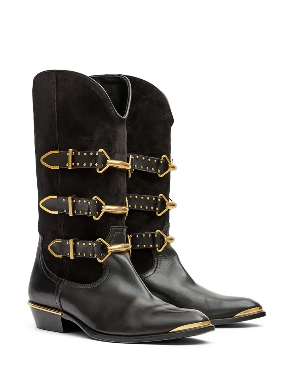 ISABEL MARANT Mexia buckle-fastening boots Black