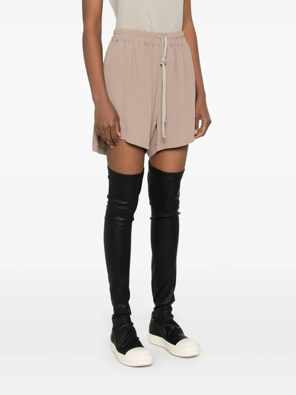 Rick Owens Shorts met trekkoord Beige