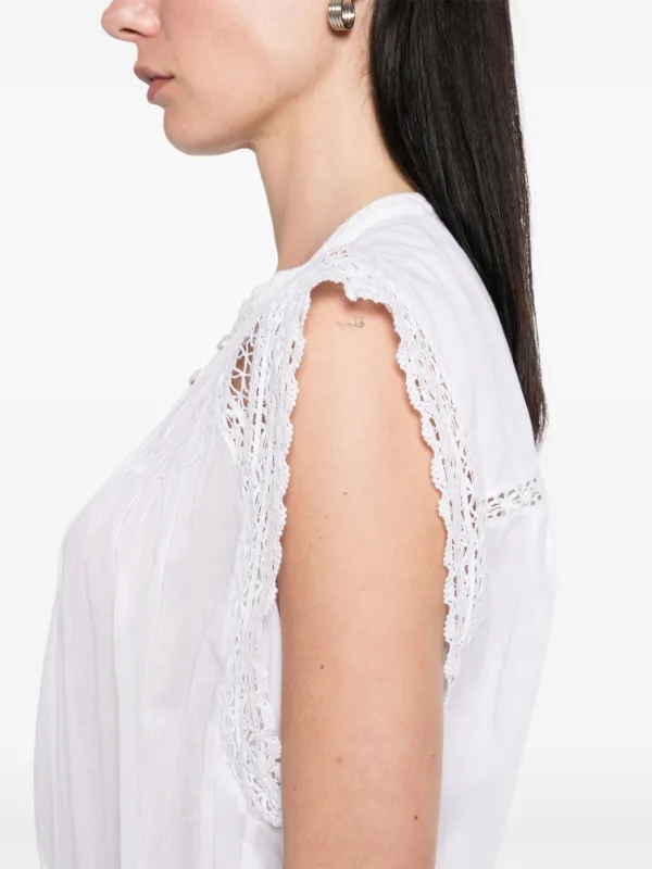 Tシャツ・カットソー ISABEL MARANT ETOILE White Cotton Gresia Top MARANT ÉTOILE Gresia Top | White | FARFETCH