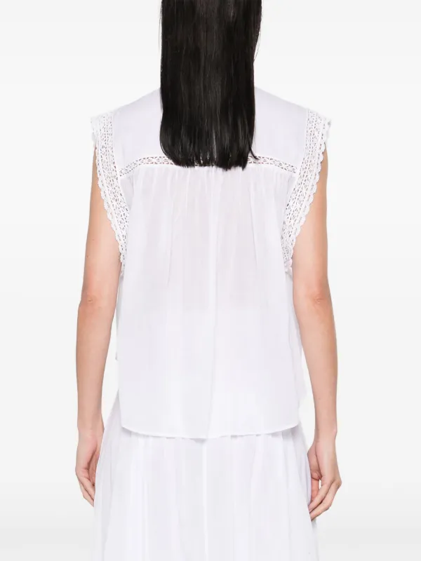 Tシャツ・カットソー ISABEL MARANT ETOILE White Cotton Gresia Top MARANT ÉTOILE Gresia Top | White | FARFETCH