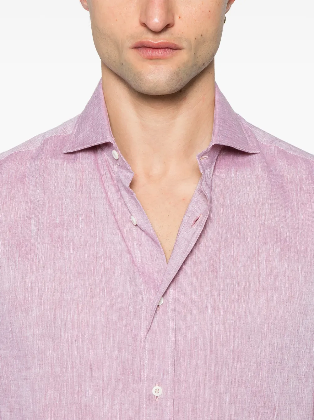Brunello Cucinelli Linnen overhemd Rood
