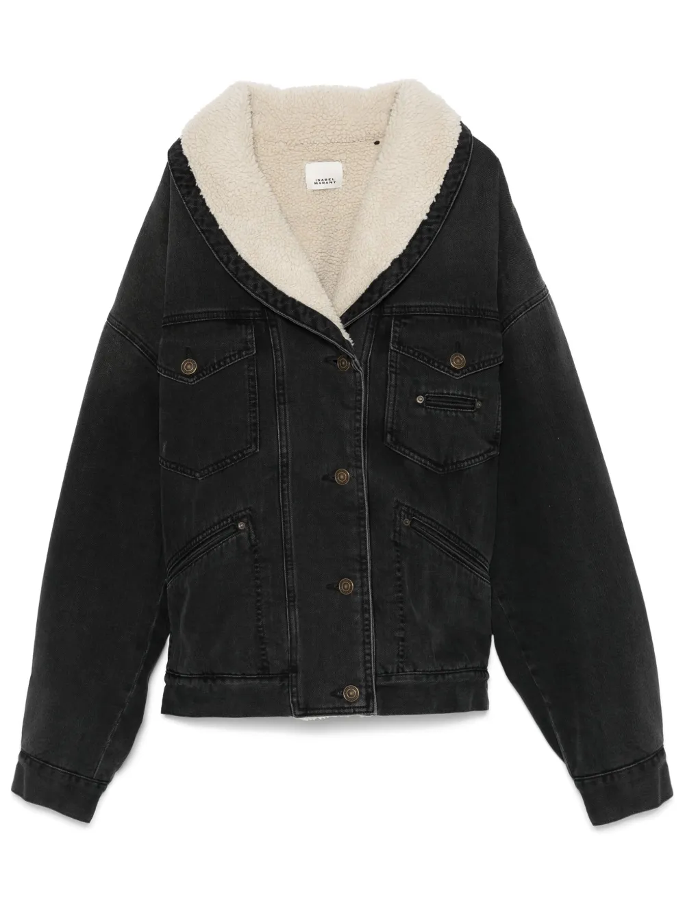 ISABEL MARANT Pimia denim jack Zwart