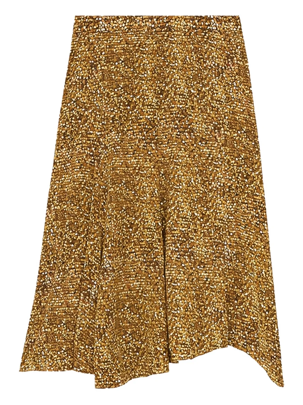 Isabel Marant Sequin-pattern Midi Skirt In Yellow