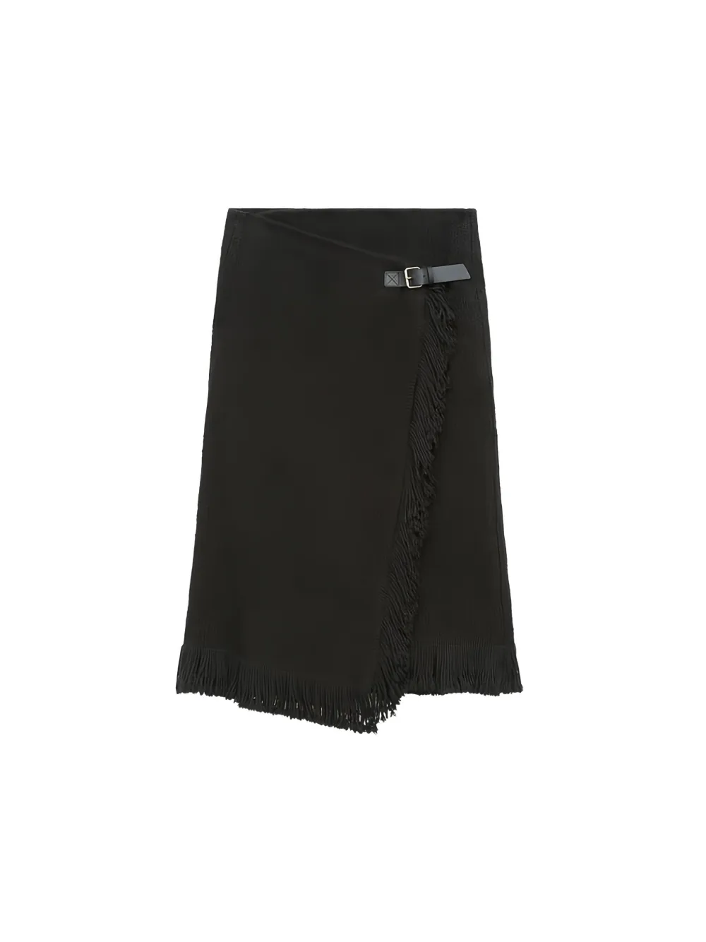 Isabel Marant Tassel-hem Midi Skirt In Black