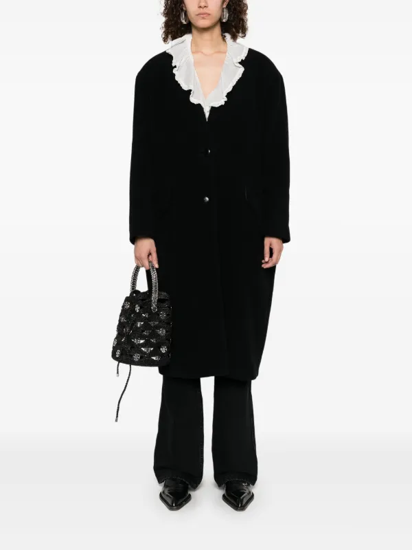 ISABEL MARANT Florane Coat | Black | FARFETCH