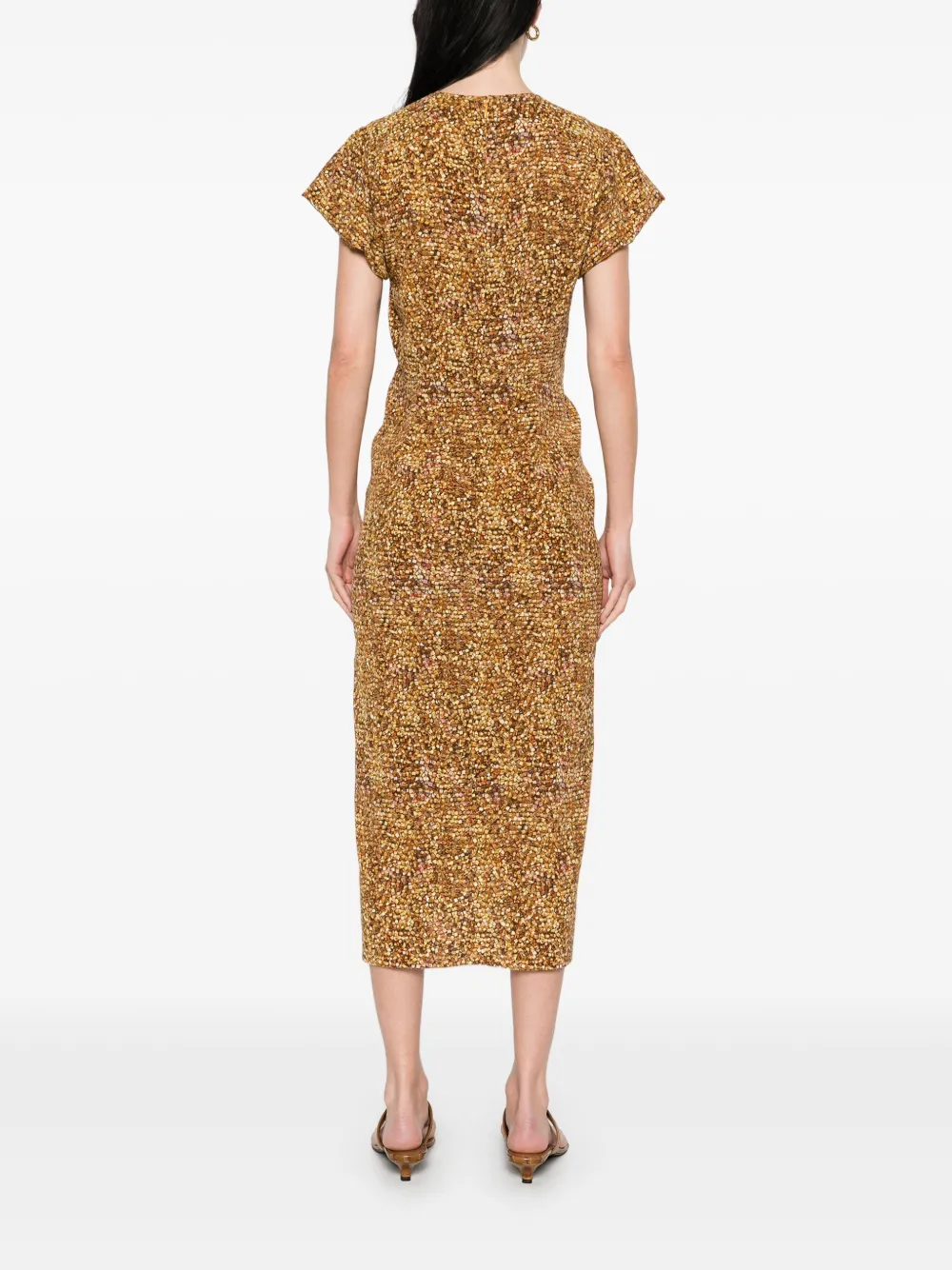 ISABEL MARANT Terena midi-jurk Geel