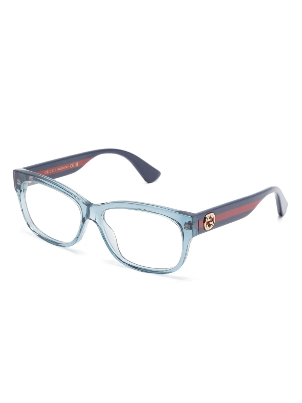 Gucci Eyewear Bril met Web-streep - Blauw