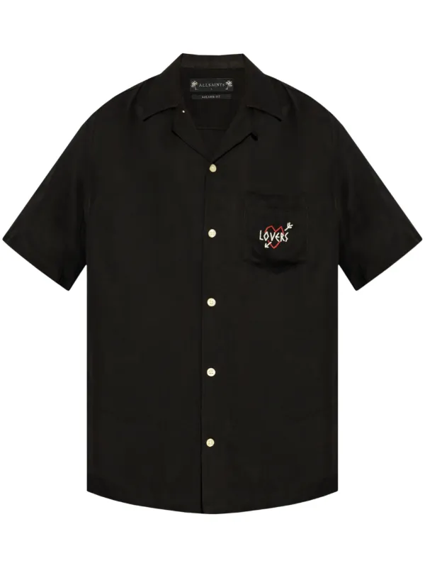 AllSaints Lovers Shirt Black FARFETCH PH