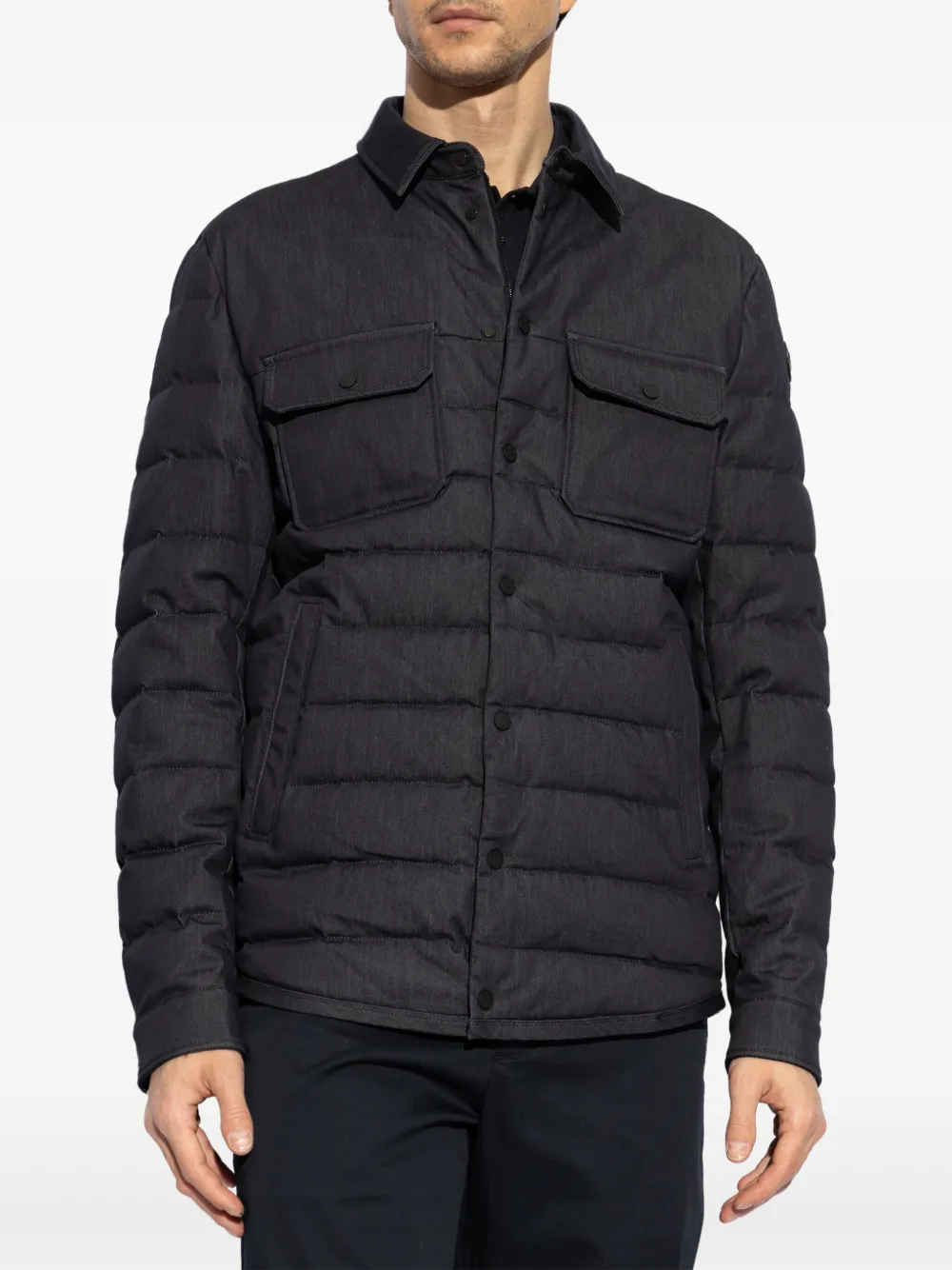 Moncler Mirmandix gewatteerd shirtjack Blauw