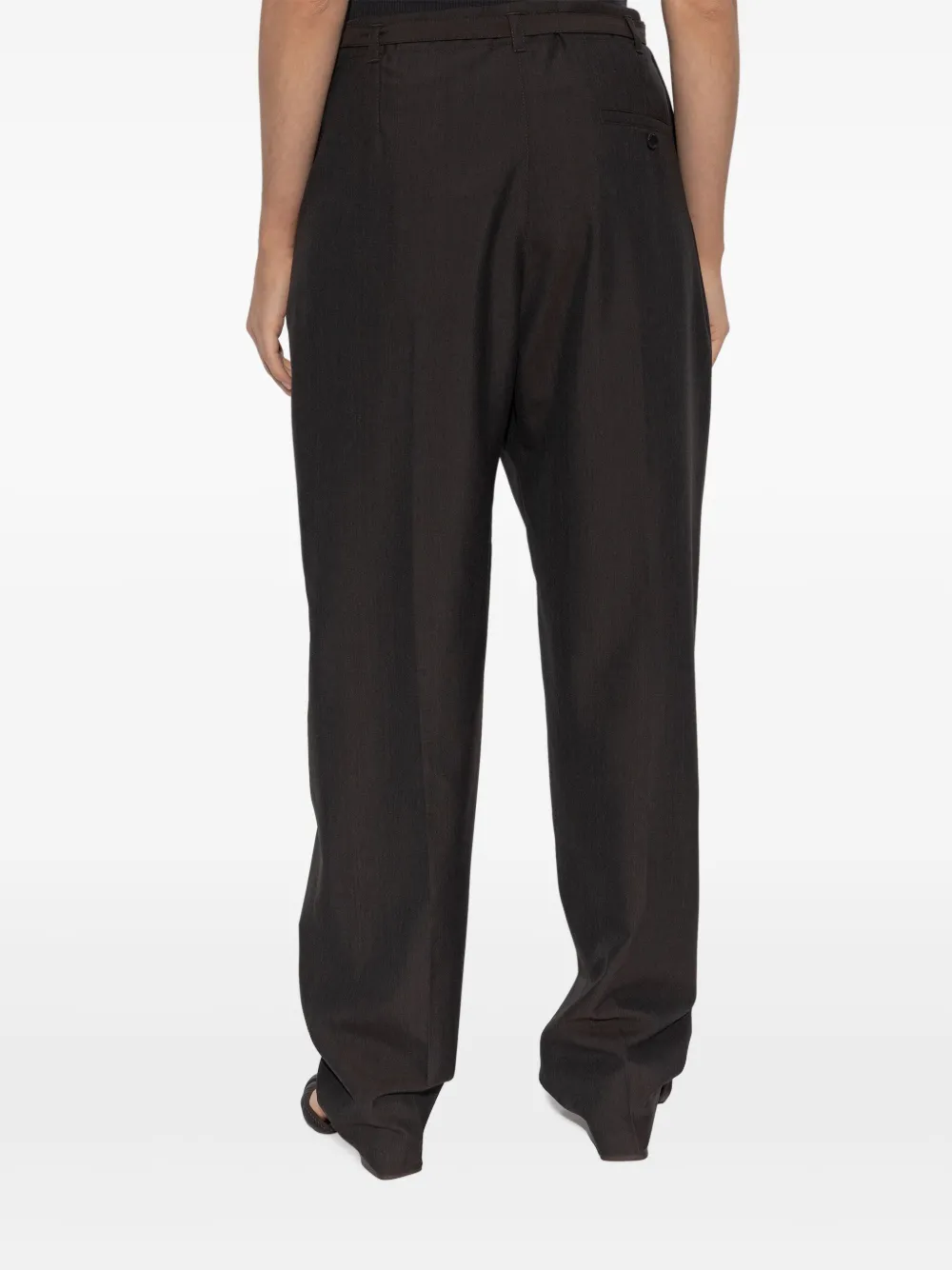 LEMAIRE Pantalon met ceintuur Zwart