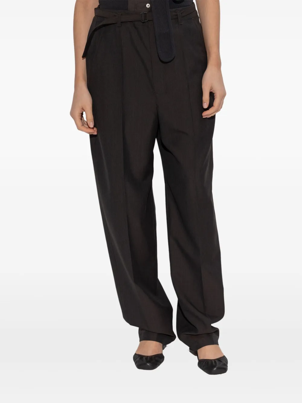 LEMAIRE Pantalon met ceintuur Zwart
