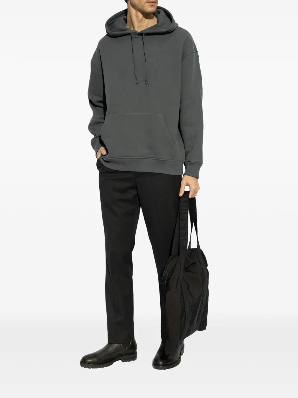 AllSaints Hoodie met geborduurd logo - Grijs