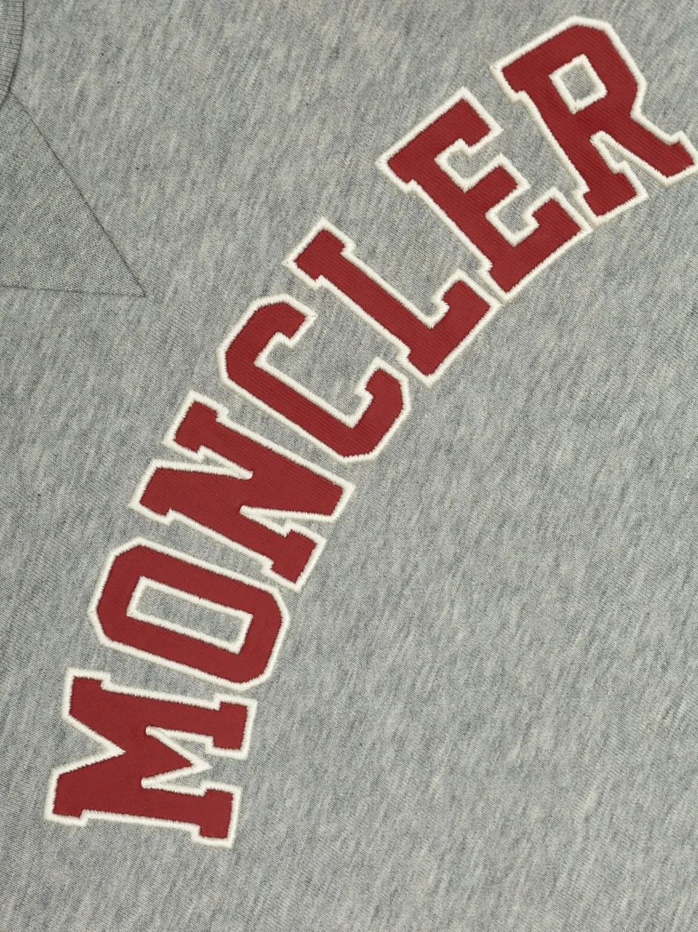 Moncler Enfant Sweater met geborduurd logo Grijs