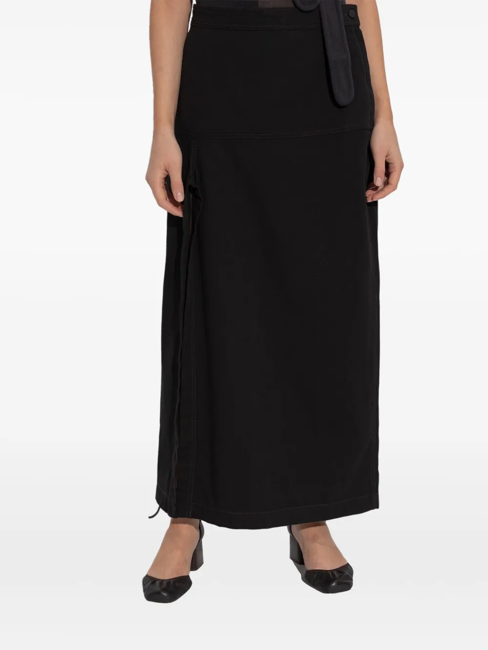 LEMAIRE high-waisted skirt - Zwart