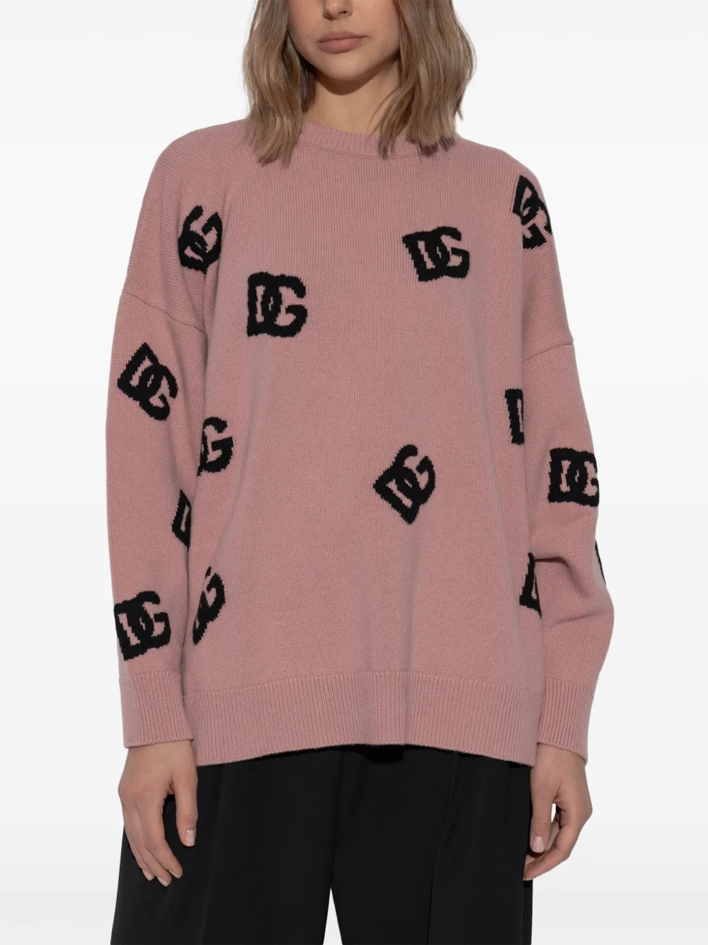 Dolce & Gabbana Trui met logo-intarsia Roze