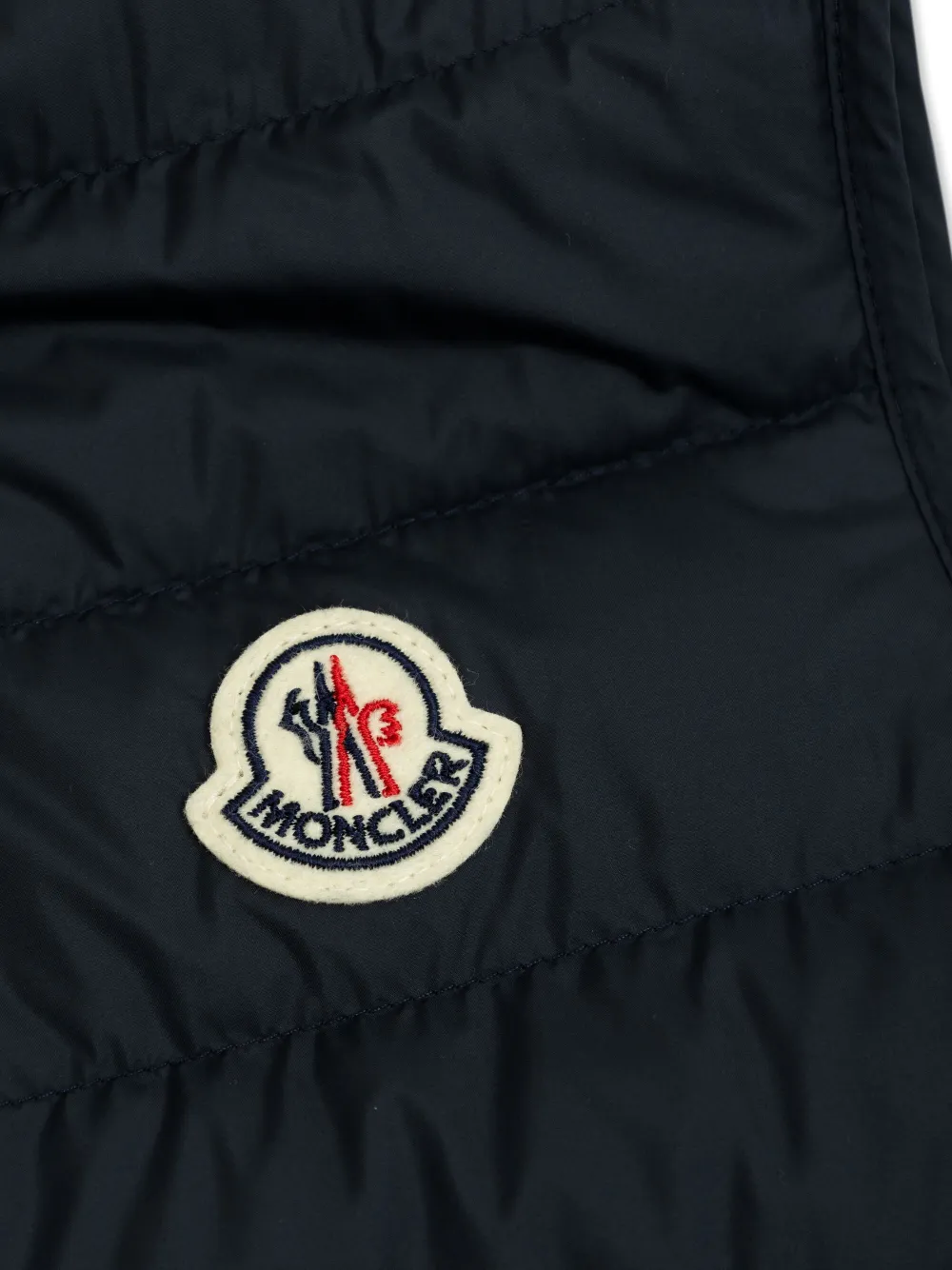 Moncler Enfant Gilet met logo-applicatie Blauw
