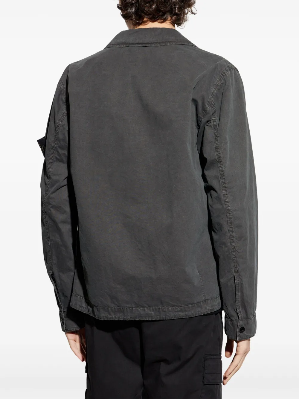 Stone Island Overhemd met Compass-logopatch Grijs