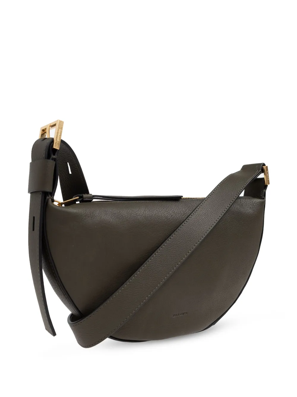 Allsaints Half Moon Shoulder Bag In Green