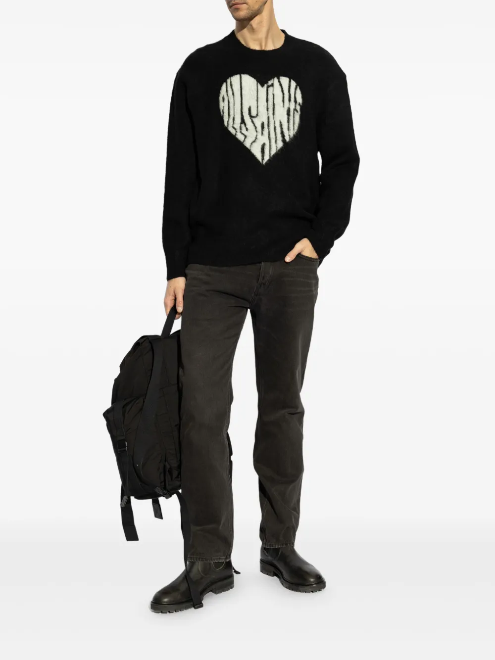 AllSaints Bubble sweater - Zwart