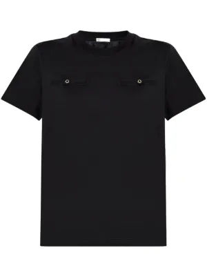 モンクレール　ビーズ　Tシャツ MONCLER】ビーズ刺繍 フローラルディテール Tシャツ (MONCLER/T