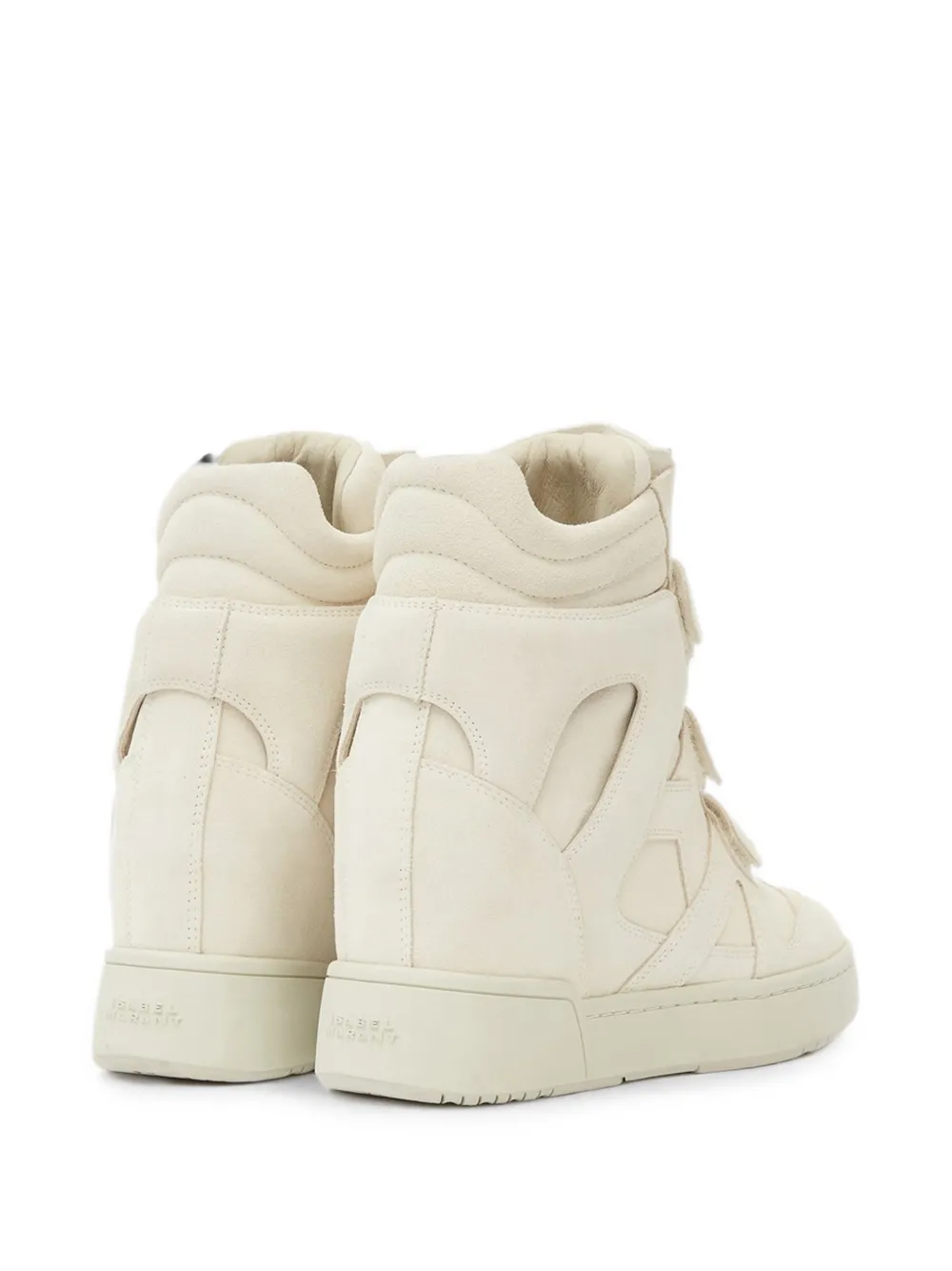 ISABEL MARANT IM3 high-top sneakers met sleehak Beige