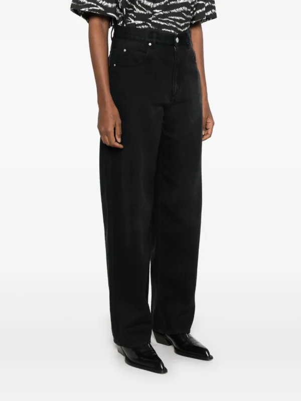 ISABEL MARANT Jenny straight-leg Jeans | Black | FARFETCH