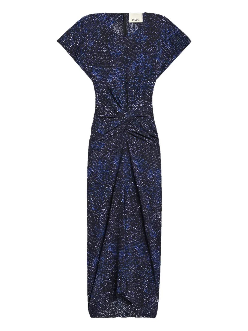 Isabel Marant Terena Sequin-embellished Twisted Dress In Blue