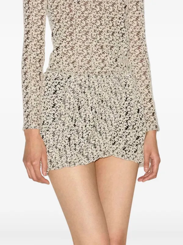 ミニスカート ISABEL MARANT Women Mini Skirts JU0012FB C1J05I0EEC Beige ISABEL MARANT Stacya Mini Skirt | Neutrals | FARFETCH