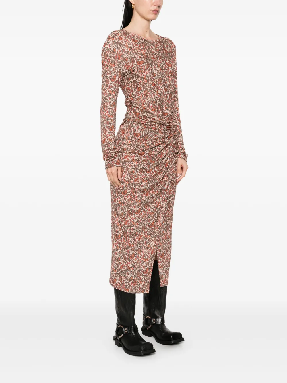 Isabel Marant Étoile Jelina Midi Dress In Brown
