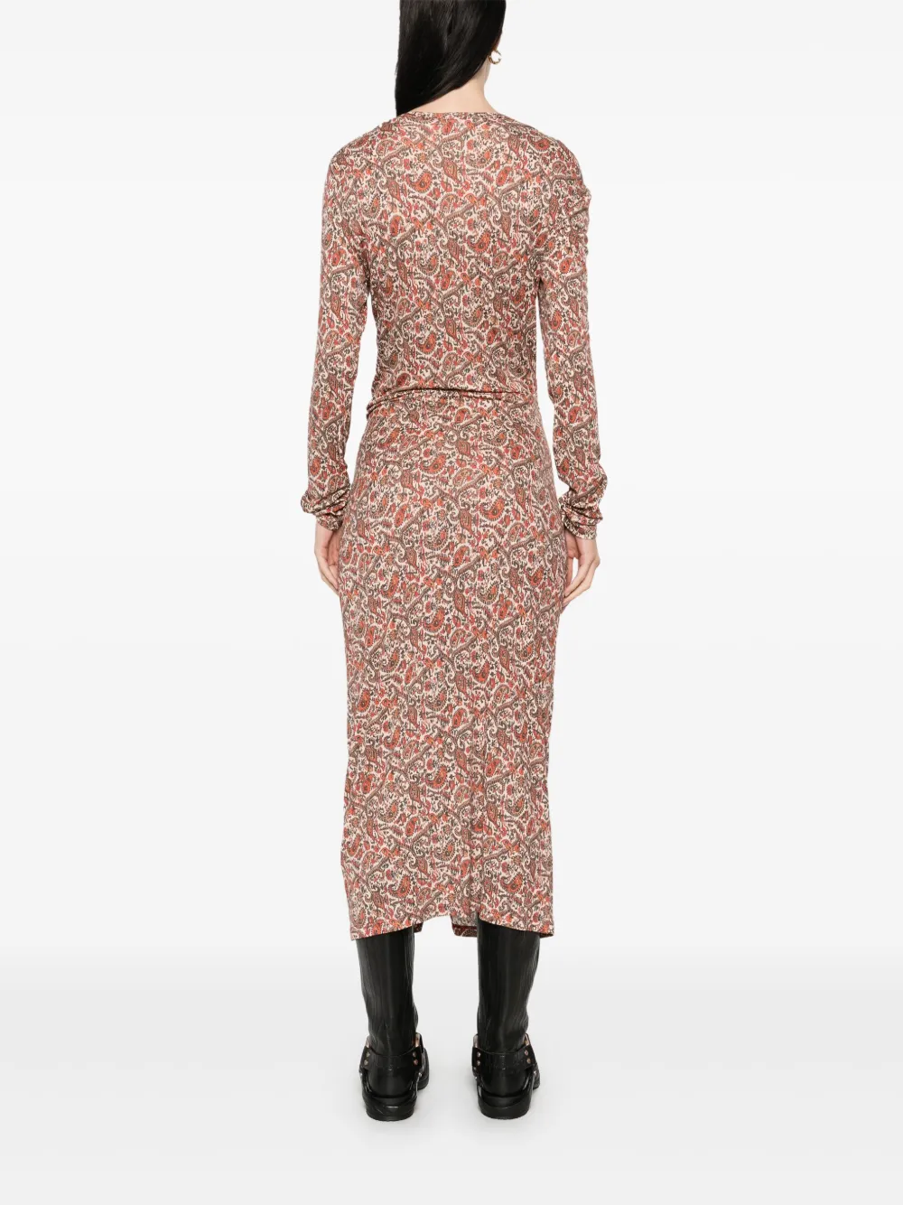 Isabel Marant Étoile Jelina Midi Dress In Brown
