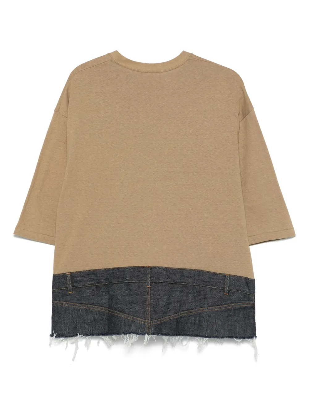 Undercover T-shirt met vlakken - Beige