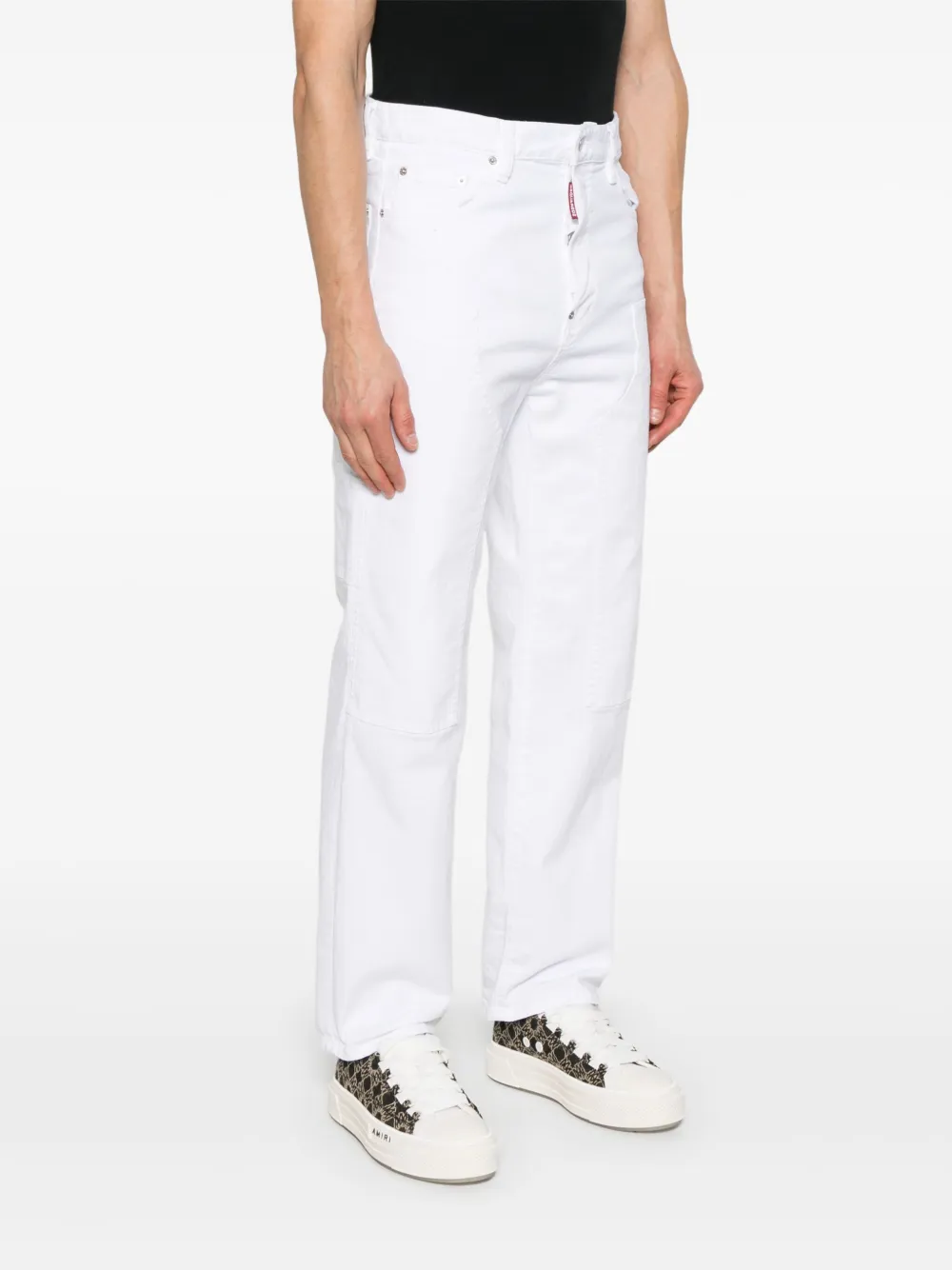 Shop Dsquared2 Bull Denim Jeans In White