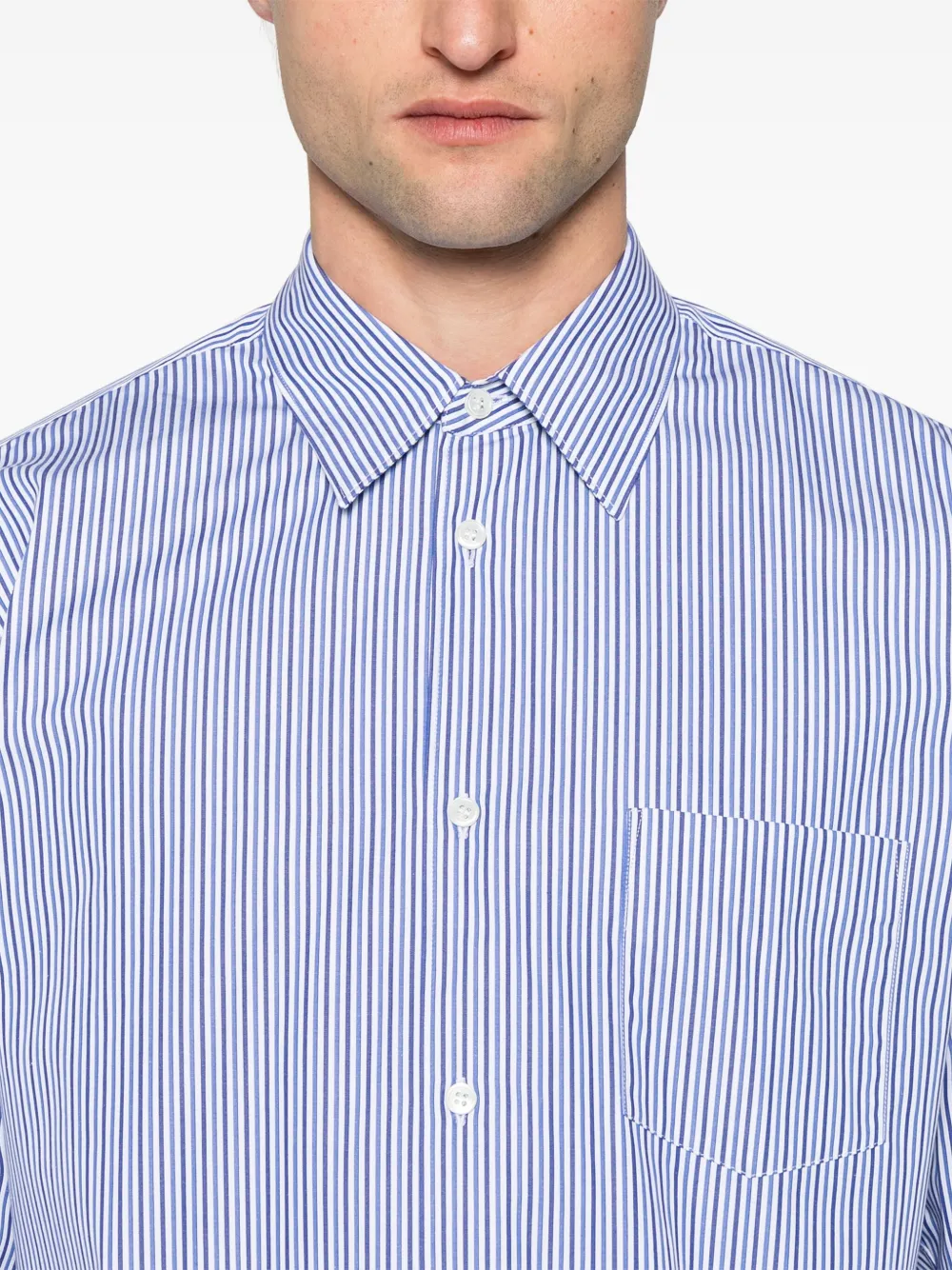 Comme Des Garçons Shirt Gestreept overhemd Blauw